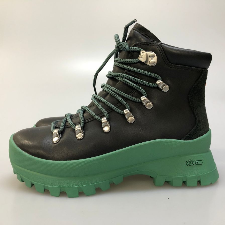 メレル ブーツ トレッキングブーツ Bristol MID レディース サイズ23.5 ブラック グリーン系 MERRELL 約23.5cm【AFD7】