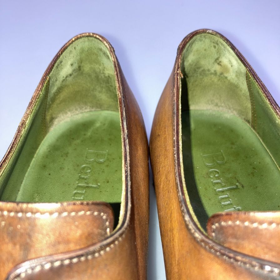 ベルルッティ レザーシューズ スクエアトゥ メンズ サイズ6相当 ブラウン系 BERLUTI ビジネスシューズ 約25.0cm【LA】【中古】
