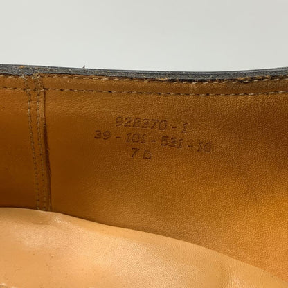 ジェイエムウエストン ウエストンヴィンテージ レザーシューズ シングルモンク プレーントゥ カーフ ブラック サイズUK7D J.M.WESTON ビジネスシューズ 約26.0cm【LA】【中古】