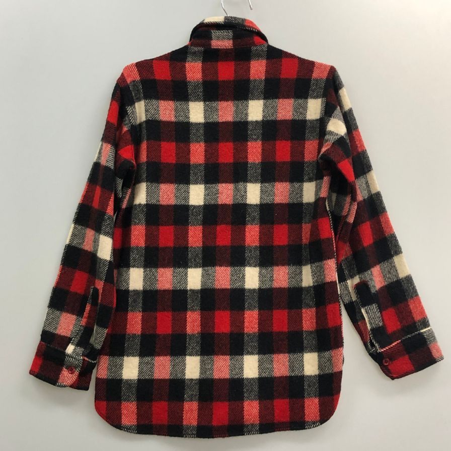 美品◆ウールリッチ シャツジャケット 70年代 三角タグ チェック ウール メンズ サイズS wool rich 【AFA16】