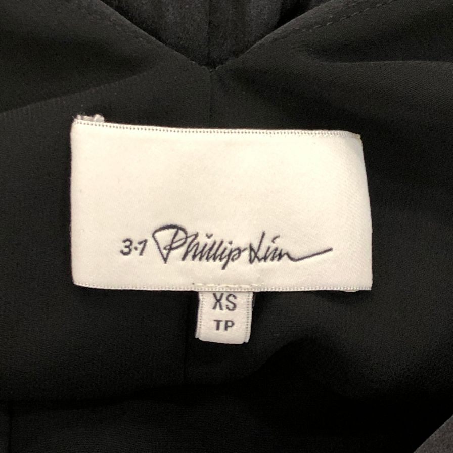 美品◆スリーワン フィリップリム ドレス ワンピース プリーツ加工 レディース ブラック系 サイズXS 3.1 Phillip Lim 【AFB19】