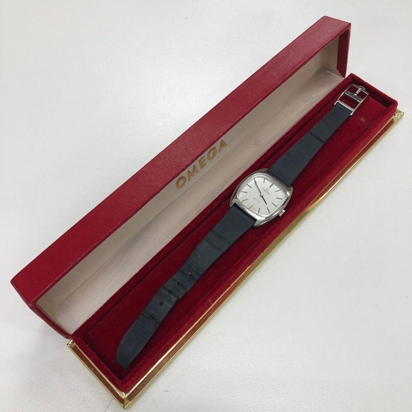 オメガ 腕時計 デビル クオーツ スクエア 白文字盤 レディース OMEGA【AFI7】