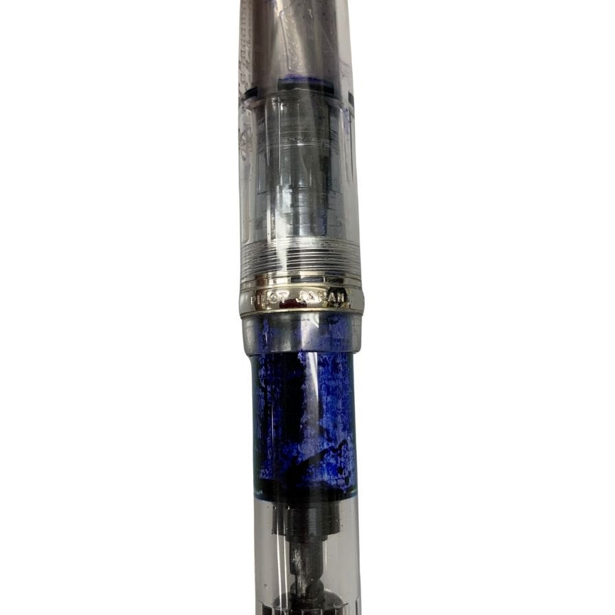 中古◆パイロット 万年筆 カスタム ヘリテイジ92 ペン先14K 585 クリア PILOT CUSTOM HERITAGE【AFI15】