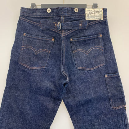 ウェアハウス シンチバック付きデニムパンツ ワンウォッシュ インディゴ 29インチ 隠しリベット クロッチリベット  サスペンダーボタン WAREHOUSE 【AFB38】