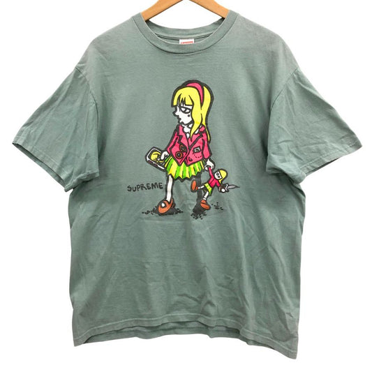 美品◆シュプリーム Tシャツ スージーガール コットン メンズ サイズL カーキ Supreme 【AFB8】