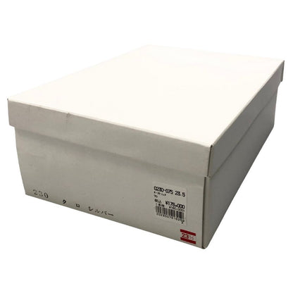 新宿屋 レザースニーカー レザー×オーストリッチ 0230-075 ブラック 23.5cm レディース shinjukuya 約23.5cm【7-6】