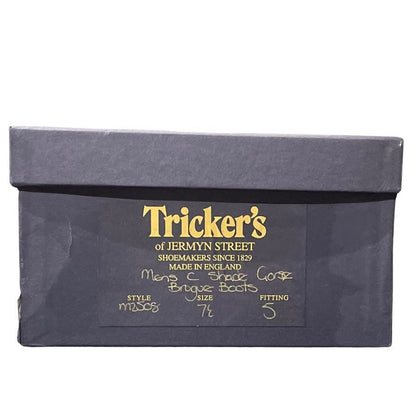 トリッカーズ レザーシューズ カントリーブーツ レースアップ モールトン M2508 メンズ ブラウン サイズUK7.5 Tricker's MALTON  約26.5cm【LA】【中古】