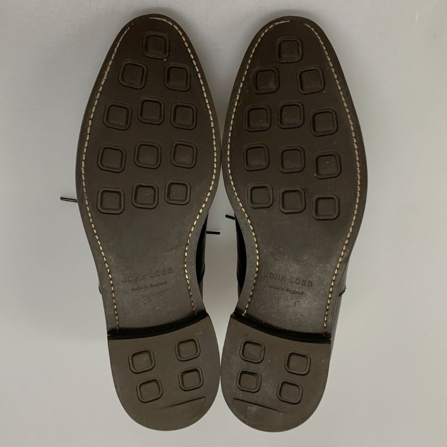 ジョンロブ シティ2 ストレートチップ カーフ ブラック UK6.5E メンズ JOHNLOBB CITY2 ビジネスシューズ 約25.0cm【LA】【中古】