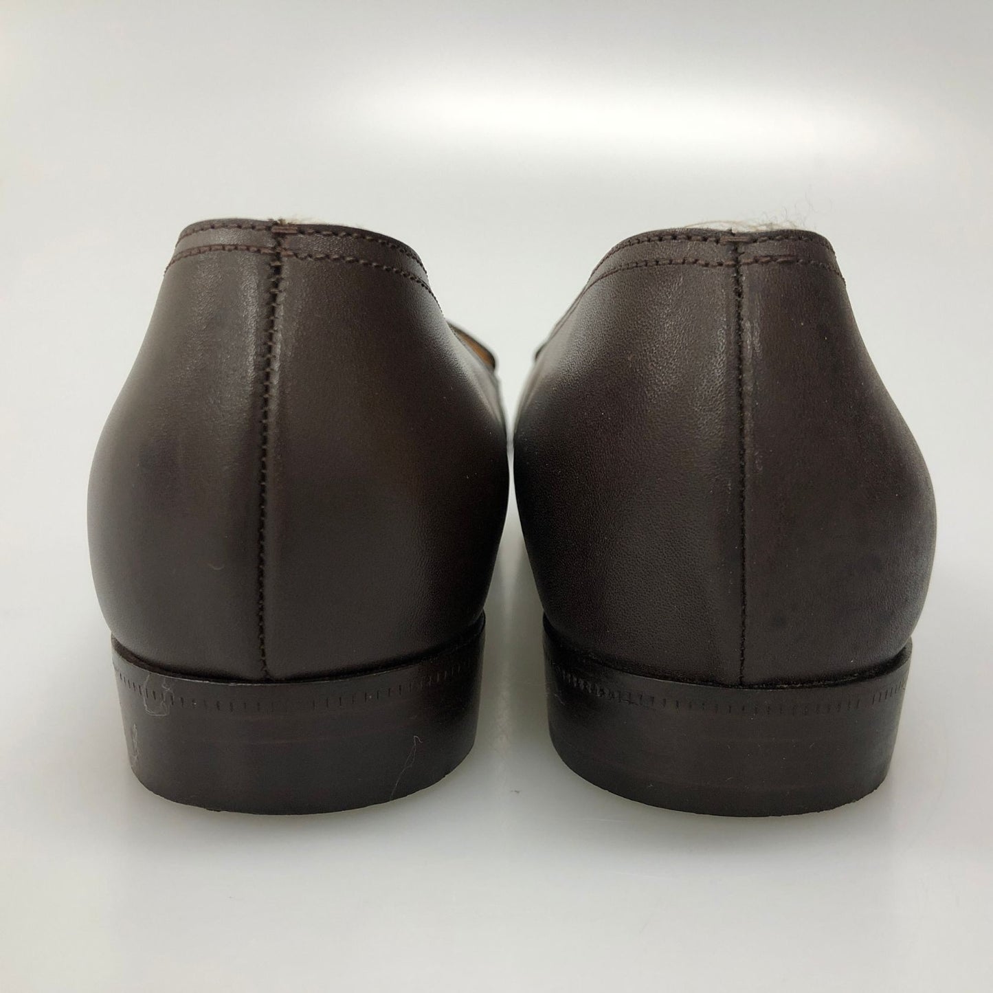 エルメス ローファー Ｈ刺繍 レディース サイズ38 ブラウン HERMES 約24.5cm【AFC41】