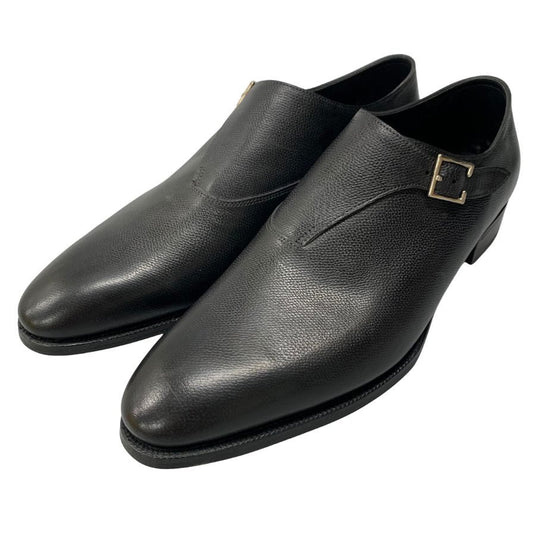 ジョンロブ レザーシューズ コースト シングルモンク カーフ ブラック UK10.5E  メンズ 革靴 JOHN LOBB COAST CALF ビジネスシューズ 約29.0cm【LA】【中古】