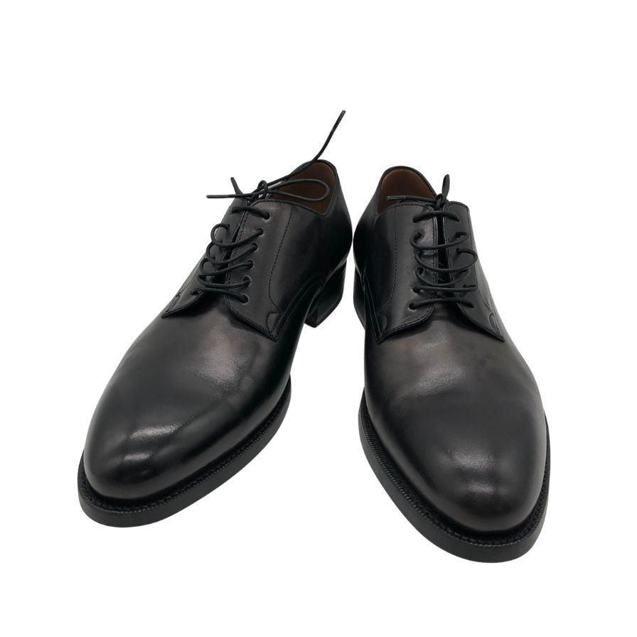 シルバノサセッティ プレーントゥ レザーシューズ ブラック サイズ6 メンズ SILVANO SASSETTI 約25.0cm【AFD13】