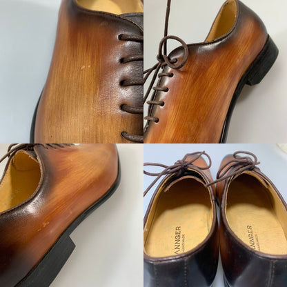 スキャンガー レザーシューズ 本革 ハンドメイド ベージュ サイズ 40 メンズ SKANNGER HANDMADE 約25.0cm【AFD4】