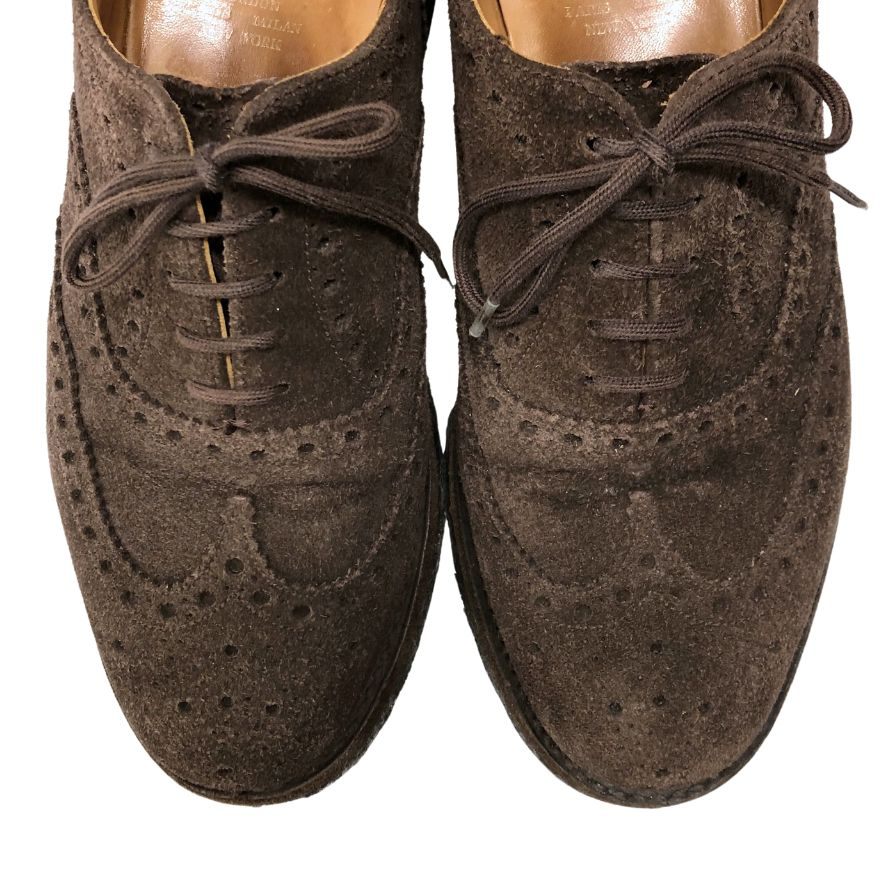 チャーチ レザーシューズ ウイングチップ フェアフィールド スエード メンズ UK6.5F ブラウン Church's FAIRFIELD 約25.0cm【AFC9】