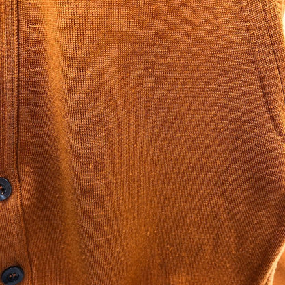 中古◆ジョンスメドレー ウールニット カーディガン オレンジ サイズM イギリス製 JOHN SMEDLEY MADE IN ENGLAND 【AFB33】