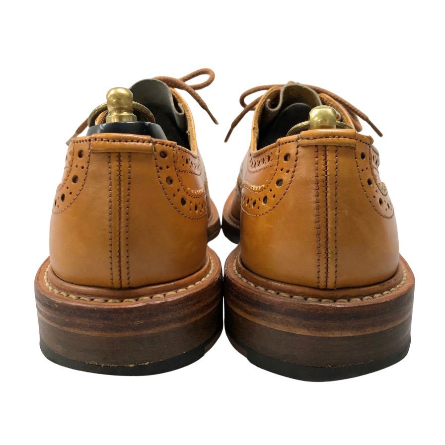 トリッカーズ レザーシューズ ウイングチップ バートン M5633 メンズ サイズ7.5 エイコンアンティーク Tricker’s BOURTON ビジネスシューズ 約26.0cm【LA】【中古】