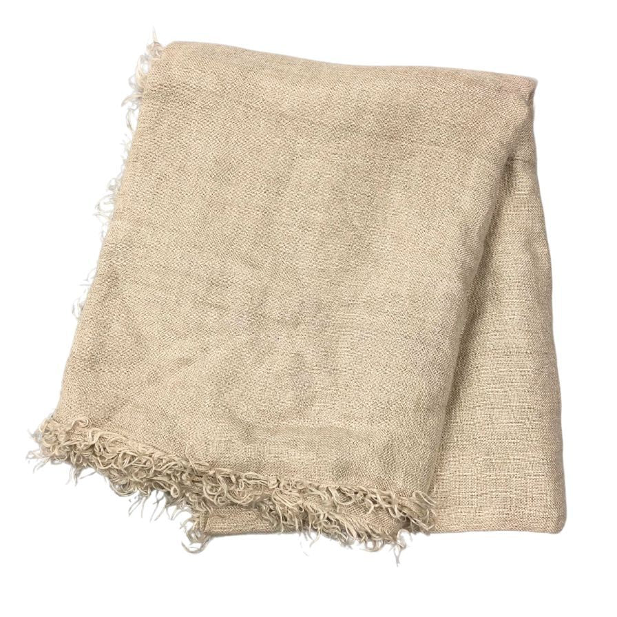 アソースメレ 大判ストール ショール リネン ベージュ ユニセックス ASAUCE MELER【AFI21】