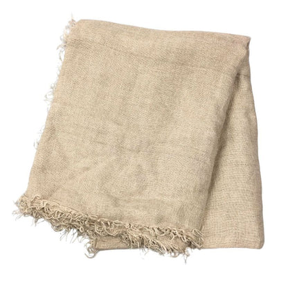 アソースメレ 大判ストール ショール リネン ベージュ ユニセックス ASAUCE MELER【AFI21】