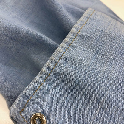 美品◆シアーズ 70S 三角タグ シャンブレーシャツ ブルー系 メンズ サイズ15.5 Sears 【AFB9】