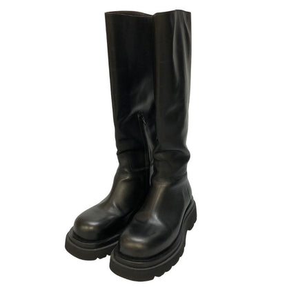 ボッテガヴェネタ ロングブーツ レザー ブラック レディース サイズ 37 BOTTEGA VENETA 約24.0cm【AFI30】