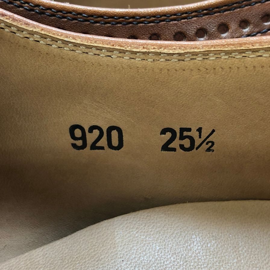 スコッチグレイン オデッサ 2 セミブローグ レザーシューズ 920 ブラウン 25.5cm SCOTCH GRAIN ビジネスシューズ 約25.5cm【LA】【中古】