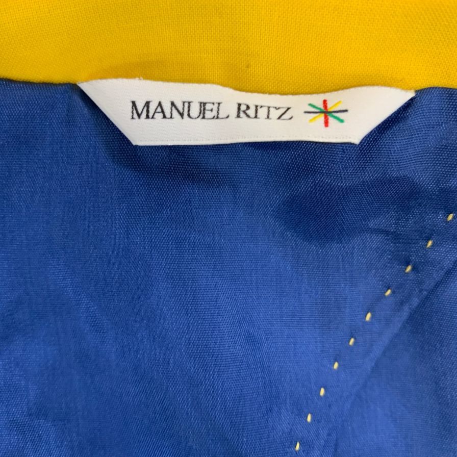 中古◆マニュエル リッツ  パイル生地 テーラードジャケット メンズ ホワイト サイズ50 MANUEL RITZ 【AFA19】