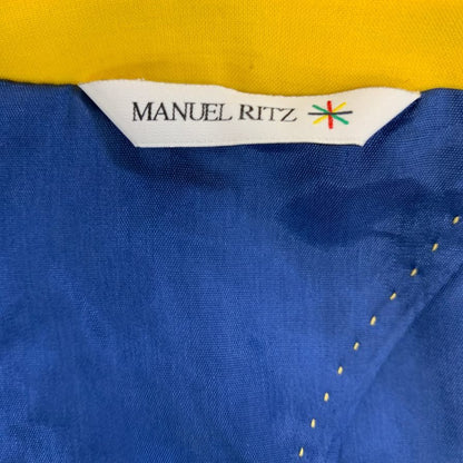 中古◆マニュエル リッツ  パイル生地 テーラードジャケット メンズ ホワイト サイズ50 MANUEL RITZ 【AFA19】