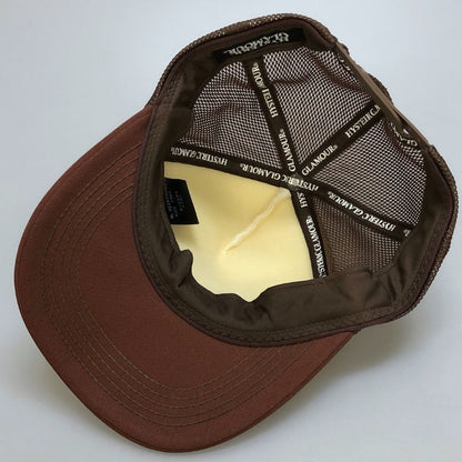 ヒステリックグラマー キャップ BAD ASS FIRE LOGO ブラウン メッシュ サイズフリー ユニセックス HYSTERIC GLAMOUR