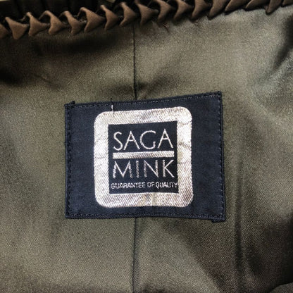 サガミンク 銀サガ  ミンク ハーフコート ダークブラウン レディース サイズ不明 SAGA MINK【AFG1】