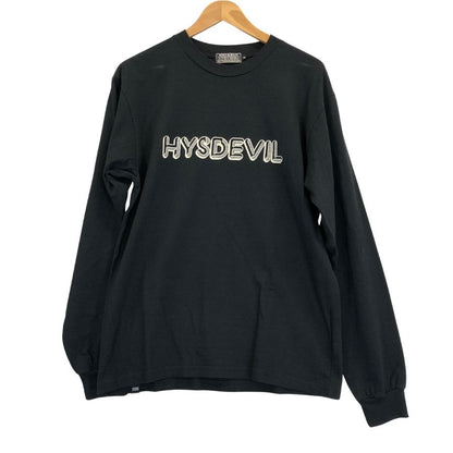 極美品◆ヒステリックグラマー 長袖Tシャツ HYSDEVIL ブラック メンズ サイズM HYSTERIC GLAMOUR 【AFB34】