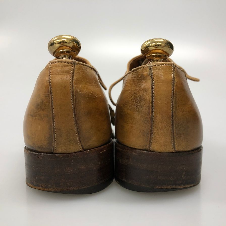 サントーニ レザーシューズ メダリオン 革靴 ブラウン メンズ サイズ6.5 Santoni 約25.0cm【AFC9】