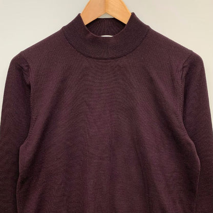 美品◆グランサッソ セーター モックネック ウール ニット メンズ サイズ44 パープル  GRAN SASSO 【AFB35】
