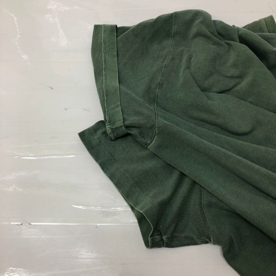 美品◆ダブルアールエル ロゴプリントTシャツ カーキ メンズ サイズM RRL 【AFB9】