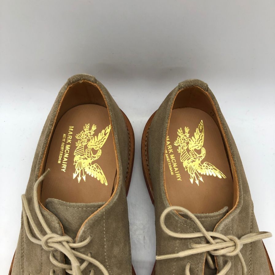 マーク マクナイリー スウェード ストレートチップ ベージュ サイズ6 メンズ MARK MCNAIRY 約25.0cm【AFD9-2】