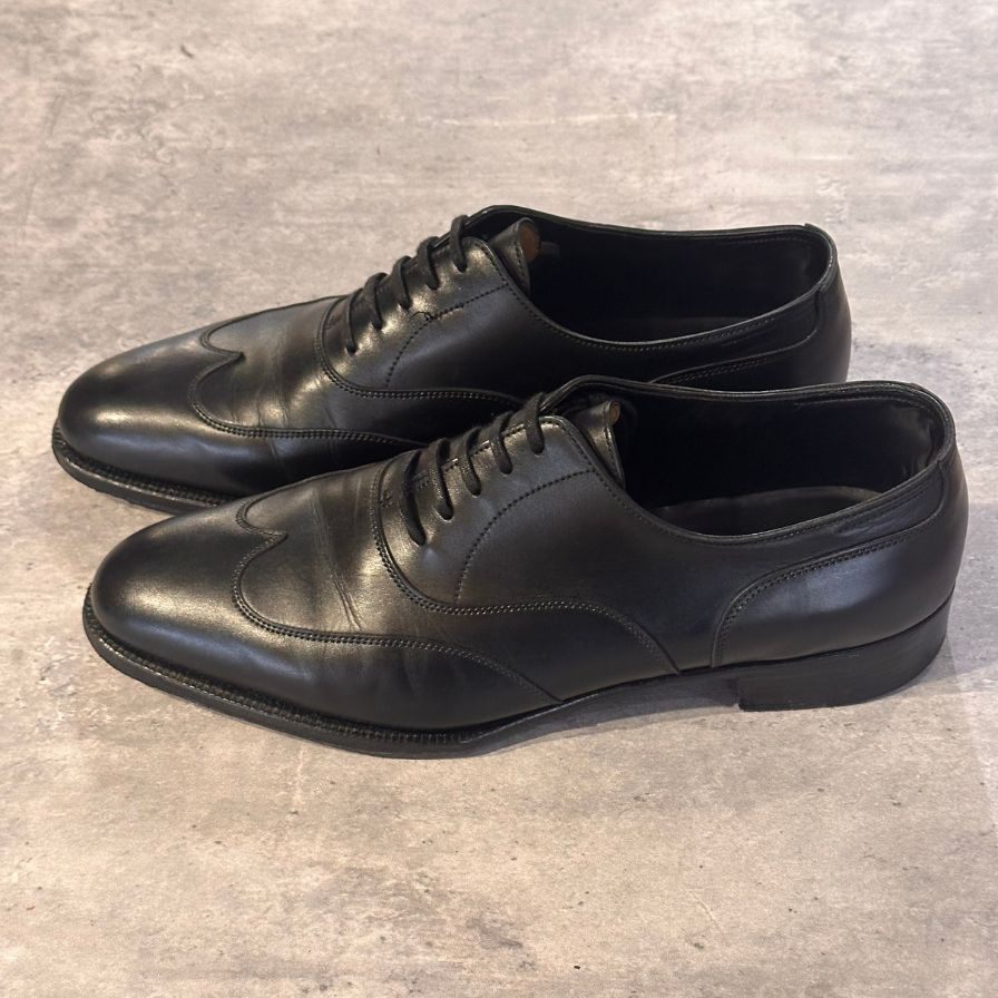 ジョンロブ ワーウィック ブラインドブローグ Sスタンプ ブラック 7000ラスト サイズUK6D JOHN LOBB ビジネスシューズ 約24.5cm【LA】【中古】