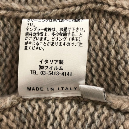 美品◆セッテフィーリカシミア ウールカシミヤショール ユニセックス サイズ 44 ベージュ Settefili Cashmere 【AFB4】