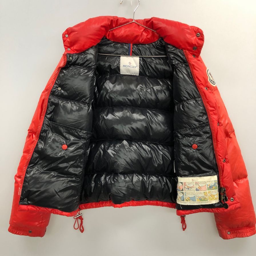 中古◆モンクレール ダウンジャケット エベレスト メンズ サイズ0 レッド MONCLER EVEREST 【AFA22】