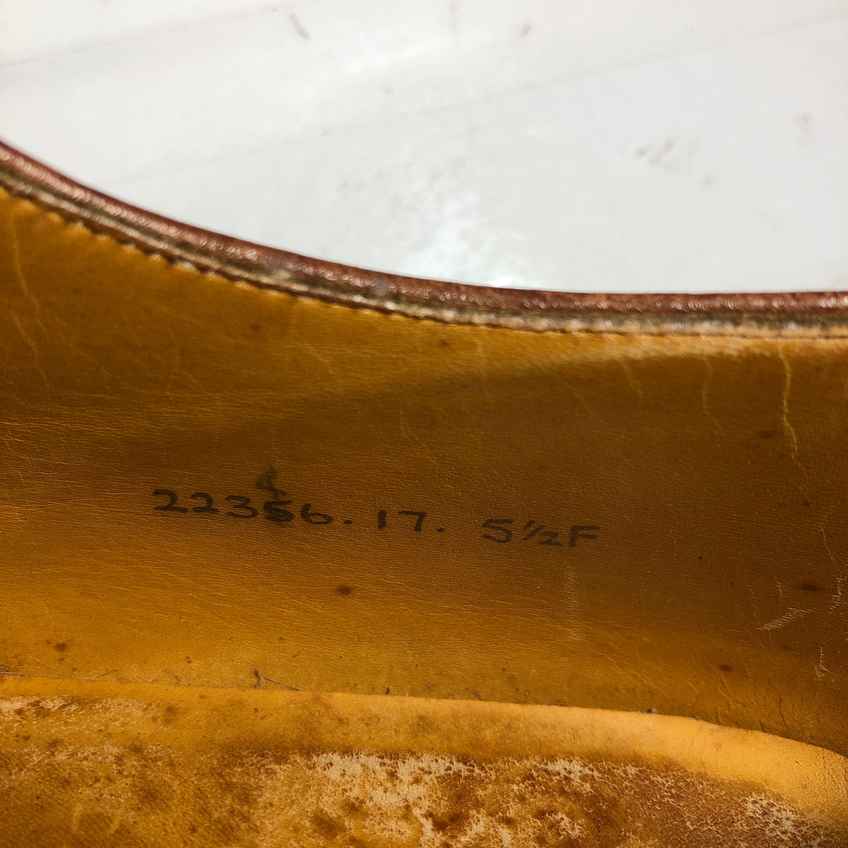 グレンソン レザーシューズ ストレートチップ 22346 カーフ ブラウン  サイズUK5.5F GRENSON 約24.0cm【AFC44-2】