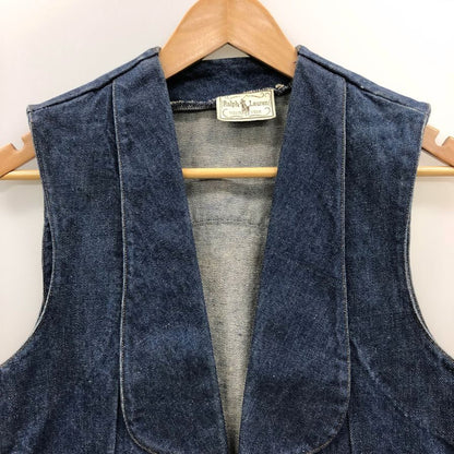 美品◆ラルフローレン 80S ウエスタンタグ デニムベスト ブルー メンズ サイズM RALPH LAUREN 【AFB31】