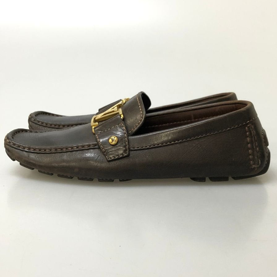 ルイヴィトン モンテカルロ ドライビングシューズ ダークブラウン メンズ サイズ6 LOUIS VUITTON 約25.0cm【AFC44-2】