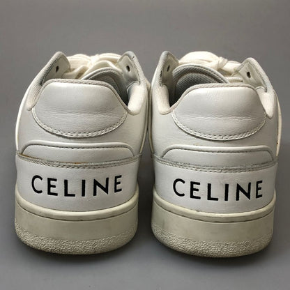 セリーヌ ローカットスニーカー レザー CT-04 ホワイト メンズ サイズ39 CELINE BREAK LOW 約24.0cm【AFD6】