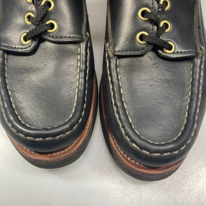 ラッセルモカシン デッキシューズ フィッシングオックスフォード カーフ メンズ ブラック サイズ7E  RUSSELL MOCCASIN 約25.0cm【AFC15】