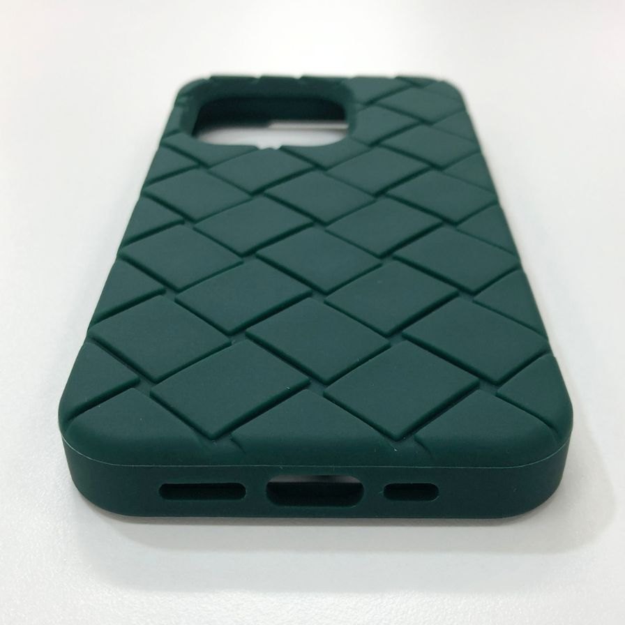 ボッテガヴェネタ iPhoneケース iPhone15Pro ラバー イントレチャート グリーン系 BOTTEGA VENETA【AFI10】【中古】