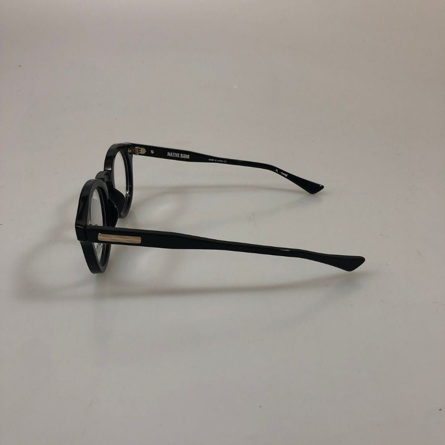 ネイティブサンズ メガネ セルフレーム ラウンド アイウェア リヒター PL-048E ブラック NATIVE SONS Richter【AFI14】