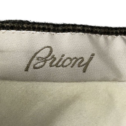 ブリオーニ スラックス チェック メンズ ウール ポリウレタン サイズ48 ブラウン系 Brioni【】