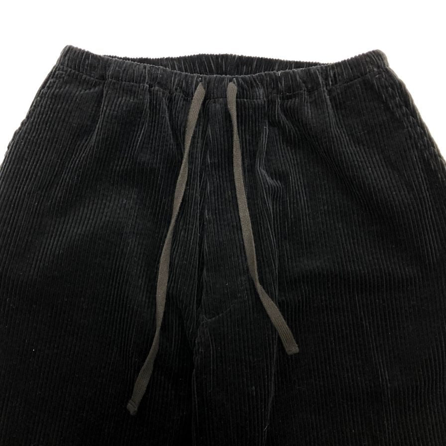 コモリ コーデュロイ ドローストリングパンツ C03-03007 ブラック メンズ サイズ2 COMOLI 【AFB25】