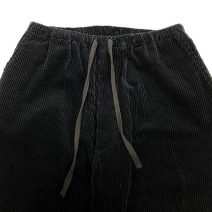 コモリ コーデュロイ ドローストリングパンツ C03-03007 ブラック メンズ サイズ2 COMOLI 【AFB25】