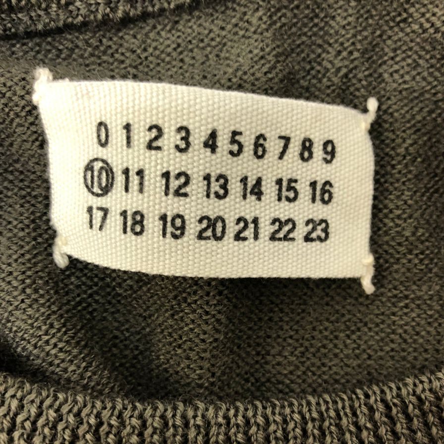 中古■マルタン マルジェラ 10 クルーネックセーター ディアナ期 イタリア製 メンズ サイズ不明 カーキ Martin Margiela 【AFB13】