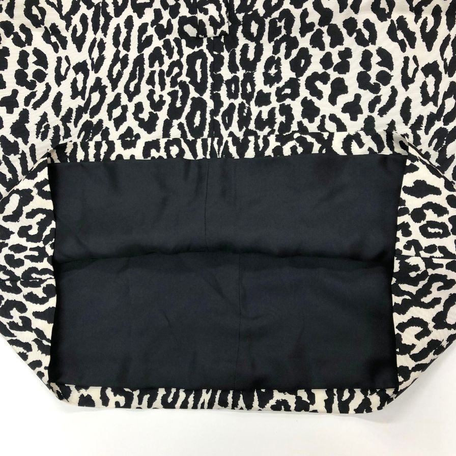 美品◆サンローランパリ 15SS ノースリーブ アニマル柄 ワンピース レディース サイズ38 ブラック  SAINT LAURENT PARIS 【AFB1】