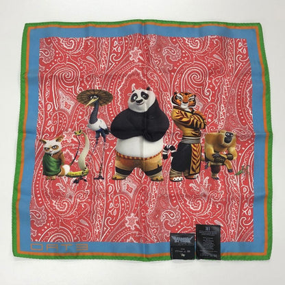 エトロ スカーフ ハンカチ カンフーパンダ レッド系 ETRO【AFI10】