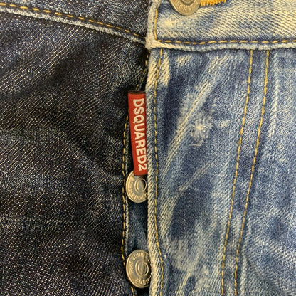 ディースクエアード デニムパンツ USED加工 ジーパン インディゴブルー サイズ 48 DSQUARED 2 【AFB27】